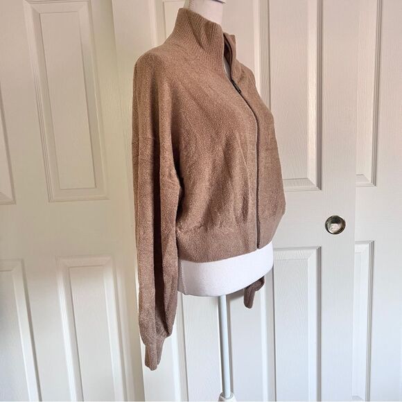 Spiritual Gangster Melody Zip Up Funnel Neck Sweater Camel Large NWT - Picture 4 of 7